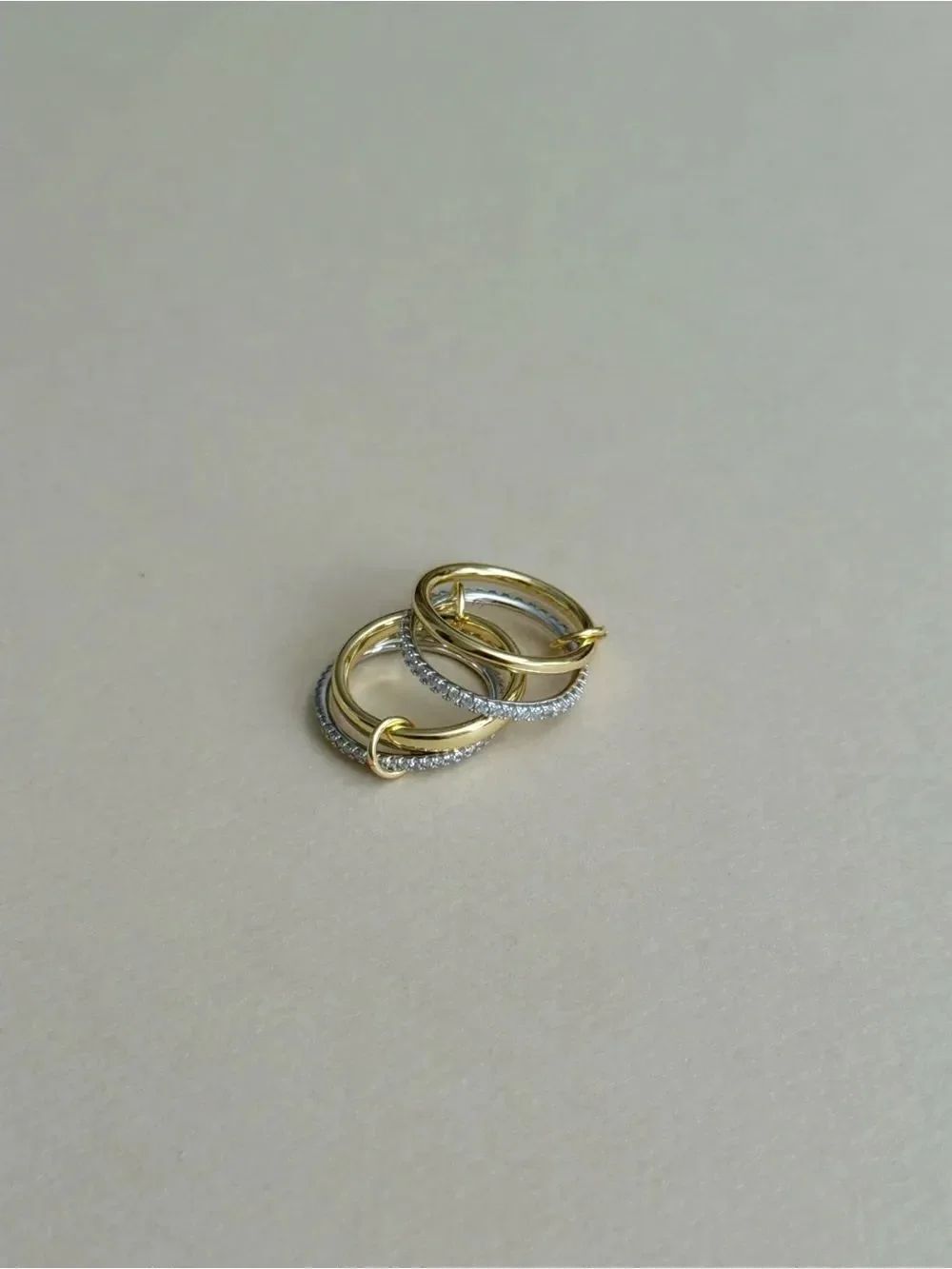 Diamond Multi-Band Stackable Ring D234 - Picture 4 of 8
